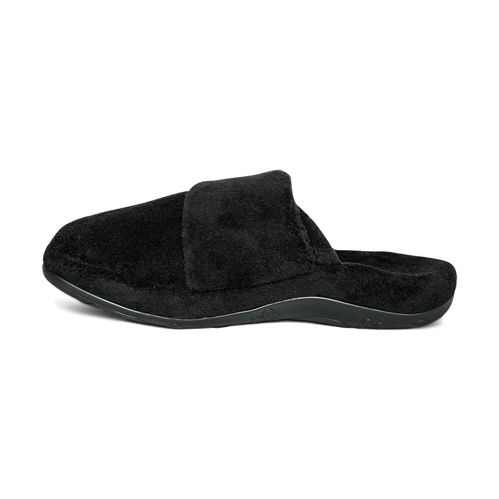 Aetrex Women's Mandy Closed Toe Slippers - Black | USA WY7763T